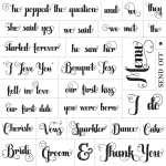 WEDDING WORDS CHALK TRANSFER