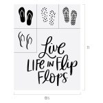 LIVE LIFE IN FLIP FLOPS CHALK TRANSFER